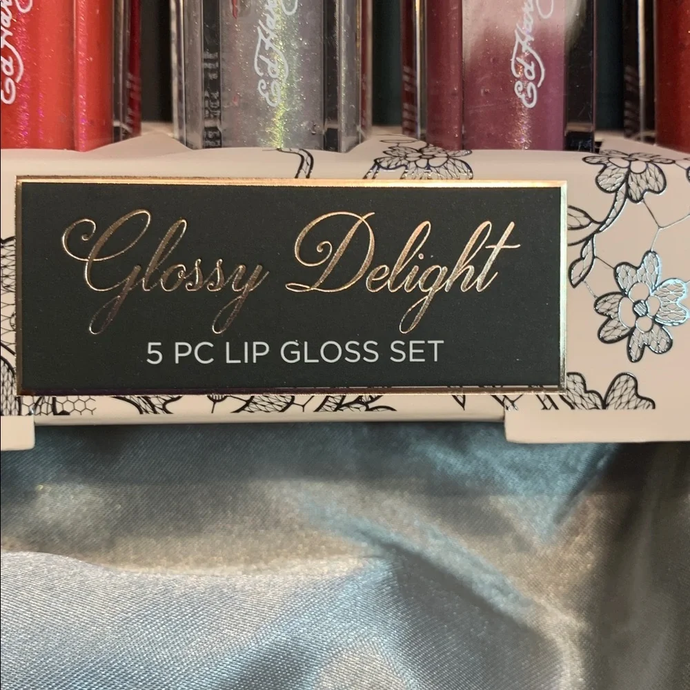 🌹ED HARDY Glossy Delight • 5-Pc Lip Gloss Set - Mixed Shades - NWT